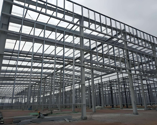 Gudang Struktur Baja Prefabrikasi Bangunan Baja Prefab untuk Penyimpanan Bengkel Pabrik
