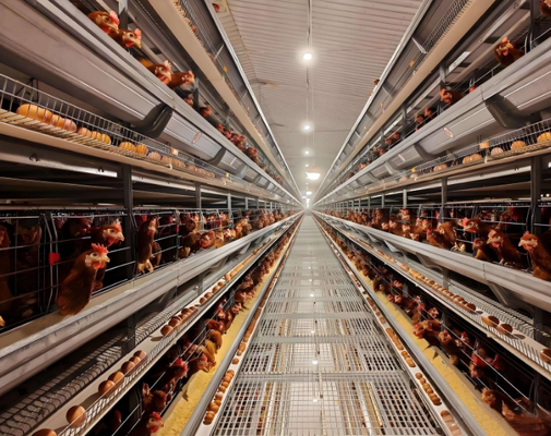 Bangunan Struktur Baja Prefabrik Pengungsian Ayam Peternakan Ayam Untuk Peternakan Ayam